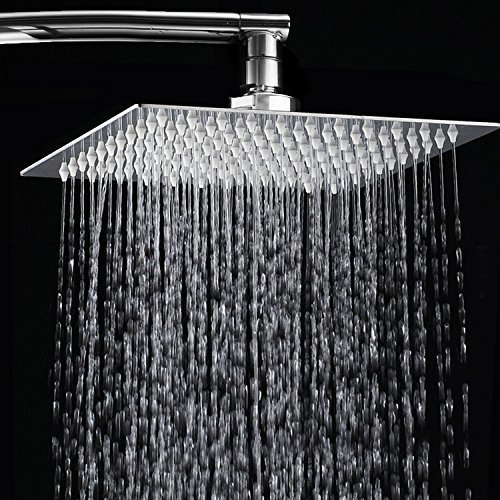 Regendusche Kopfbrause, toogou superdünn Edelstahl und High Polish Chrome, luxuriöser und langlebiger Regen Duschkopf, Regen Stil & Wasserfall Effekt ? Genießen Sie eine belebende Dusche - 10 inch square shower head
