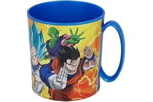 ALMACENESADAN 2717; Taza Dragon Ball; Producto de plástico; Apta para microondas; Libre BPA; Capacidad 360 ml
