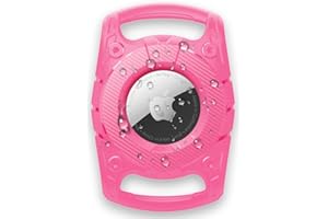 Sichy Wodoszczelne etui do breloczków do kluczy Apple AirTags, uchwyt Air Tag, breloczek do kluczy, Airtags, etui ochronne, breloczek do kluczy dla psów, kotów, zwierząt domowych, obroża (różowa)