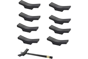 VASTSEA Vast 10 Piezas Estantes para Palillos, Soporte para Palillos de Aleación, Soporte para Palillos a Prueba de Caídas, para Mesa, Juego de Cubiertos, Accesorios de Comedor(Negro)