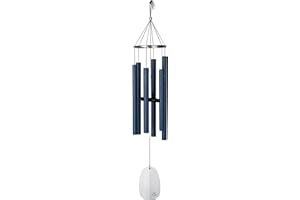 WOODSTOCK CHIMES Woodstock Wind Chimes for Outside, Garden, Patio, Porch and Outdoor Decor (32") Bells of Paradise Pacific Blue Decorative Wind Chime Christmas/Hanukkah Gifts (BPMPB)