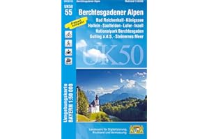 UK50-55 Berchtesgadener Alpen: Bad Reichenhall, Königssee, Hallein, Saalfelden, Lofer, Inzell, Nationalpark Berchtesgaden, Golling a.d.S, Steinernes ... Karte Freizeitkarte Wanderkarte)