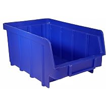 50 Stapelboxen Gr.3 Blau – Mit Schildcheneinschub, Made In Germany