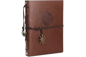 ThxMadam Scrapbook Cuero Álbum de Fotos Álbumes de Recortes Libro de Visitas de Boda con 60 Páginas Negras para Regalo de Valentín Día de Aniversario Navidad Cumpleaños para Esposa Hija Madre