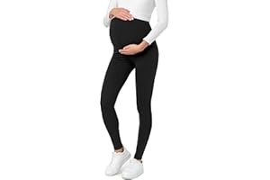 Be Mammy Lange Umstandsleggings aus Baumwolle Leggings für Schwangere Umstands Leggings Schwangerschafts Unterhosen mit Hoher Bund Weich und Elastisch BE20-230