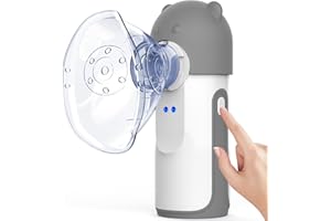 LIFOCI Inhalationsgerät mit Hüte, Inhaliergeräte für Erwachsene und Kinder, Inhalator mit Mundstück und Maske, 2 Vernebelungsmodi, Vernebler Inhaliergerät, Ultraleicht & Klein, Leicht zu Tragen