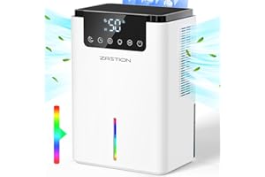 Luftentfeuchter Elektrisch, ZASTION Entfeuchter Elektrisch Tragbarer Raumentfeuchter Mit Funktion Abtauen & Schlafmodus, 650ml/Tag Luftreinigung und Gegen Feuchtigkeit