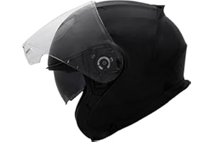 Zorax Black XXL (63-64cm) ZOR-602 Double Sun Visor Open Face Motorbike Motorcycle Helmet Road Legal ECE 2206