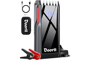 ‎DOORII Starthilfe Powerbank 4000A Spitze Auto Starthilfe Powerbank für Pkw (Bis Zu 9,0L Benzin Oder 8,0L Diesel) Mit LED Taschenlampe Starthilfekabel Jump Starter Auto Für Motorrad SUV (012)
