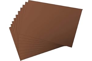 VRANDU Coloured Card Paper A4 300GSM 10 Sheets, Card Stock, Pastel Paper, Art Paper for Painting, Drawing, Crafts, Handmade, Pastel Colours and Kraft Printer Paper (Brown)