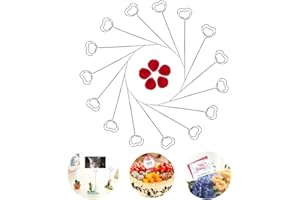 Zyyini Clip Kartenhalter, 50pcs Craft Wire Clip Tischkartenhalter Tischkartenhalter Tischnummer Ständer Fotohalter Name Menü Memoklammern Ton Zubehör für Hochzeitsfeiern Büro(2#)