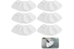 ZORVIXAL 6 Stück Dampfreiniger Mikrofaser überzug, 19×8.5cm Dampfreiniger Ersatzbezug