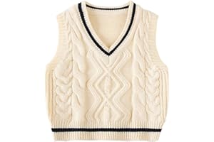 ACMEDE Kids V Neck Knit Vest, Boys Girls V-Neck Knitted Vest Students Sleeveless Jumpers Boys School Uniform Knitwear Top Toddlers Infants Baby Jacquard Pullover Sweater Waistcoat