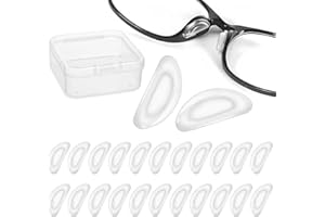 HDXH 24 Pairs Adhesive Eye Glasses Nose Pads,D Shape Stick on Anti-Slip Soft Silicone,lasses Nose Pads Silicone,for Eyeglasses and Sunglasses Silicone Nose Pad for Glasses