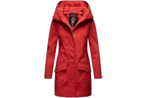 MARIKOO Damen Regen Jacke Softshell Jacke Windbreaker Herbst Jacke Übergangsjacke Winterjacke Parka Regen Mantel Kapuze Mayleen Softshelljacke