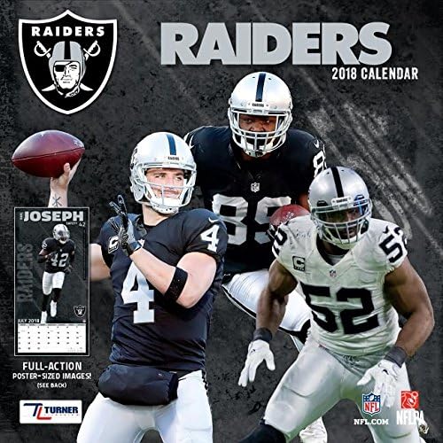 Oakland Raiders 2018 Calendar: Full-action Poster-sized Images!