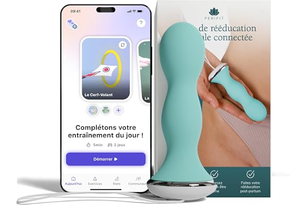 Perifit Care Sonde de Rééducation Périnéale avec App – Exercices Kegel Femme avec Biofeedback Médical pour Incontinence & Récupération Post-Partum – Dispositif Médical CE