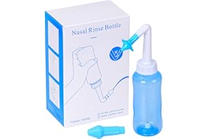 NUOOO Nasendusche Set Nasenspülkanne zur Nasenreinigung und Nasenspülung für Erwachsene & Kinder bei Erkältung und Allergie BPA-frei 300ML