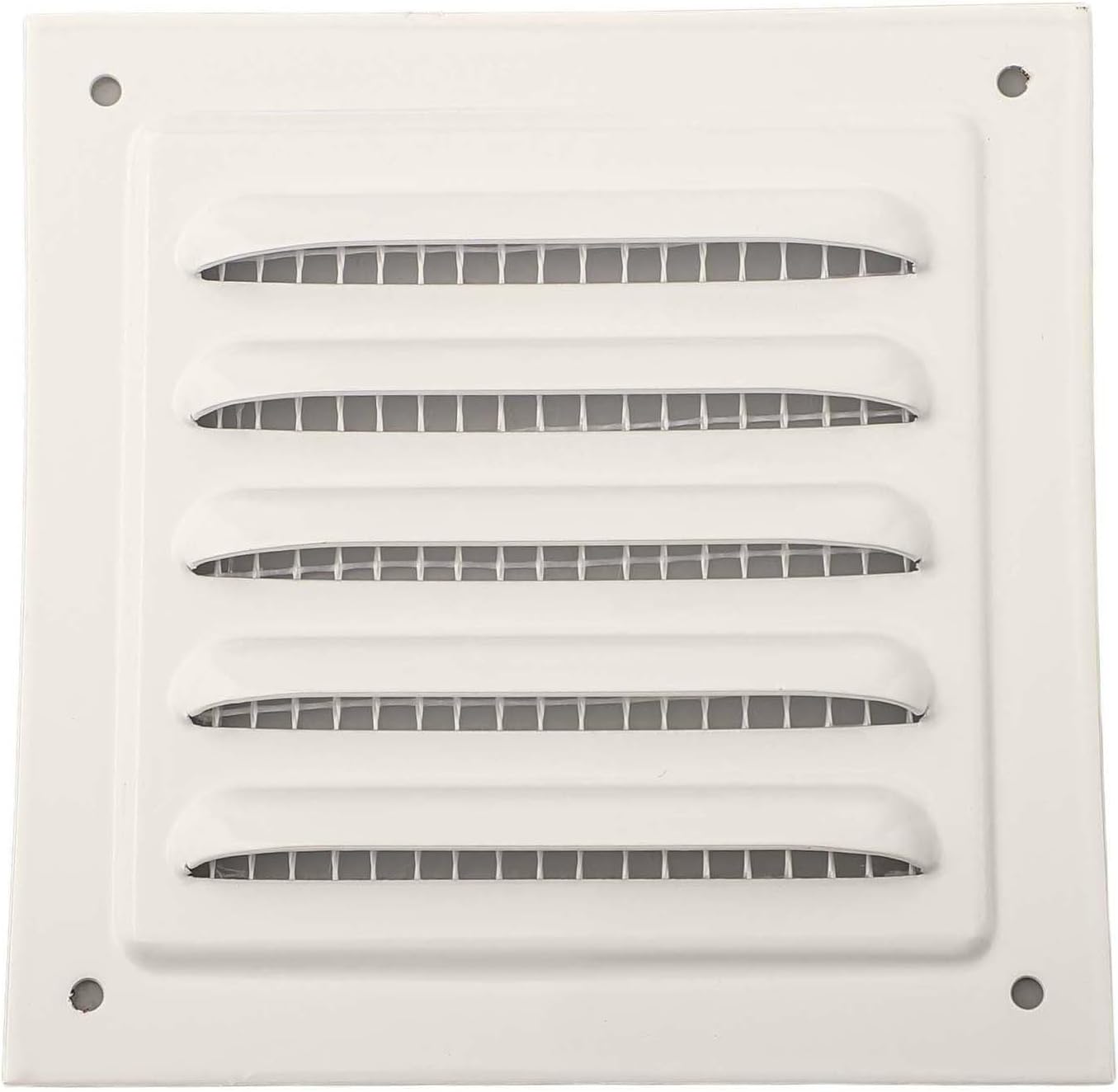 Metal Vent Cover with Mesh Screen Square Soffit Louver Grille for Effective Ventilation in Various Spaces (350X350mm)