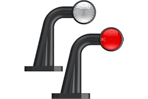 Justech 2PCS Luces de Marcador Lateral LED,10-30V Luces de Galibo para Remolque,Luz Lateral Homologado E-Mark,Impermeable IP65,2 Lados 2 Colores para Remolque/RV/Camion
