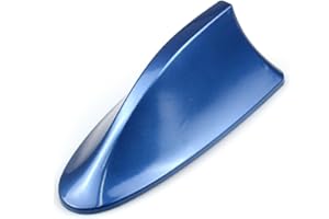 BARAC Aleta Tiburón Antena Universal Am/FM para Coche, SUV, Camión, Furgoneta - Techo Superior, ABS (Azul)