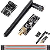 DAOKAI 2 Pieces NRF24L01+PA+LNA Wireless Module 2.4GHz 1100m Wireless Transceiver Module RF Transceiver Module with SMA Anten