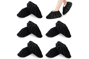 KQDRAVINE Copriscarpe riutilizzabili, 5 paia di copriscarpe resistenti con suola antiscivolo, riutilizzabili, copriscarpe, copriscarpe, copriscarpe, copriscarpe, copriscarpe, copriscarpe, copriscarpe per la