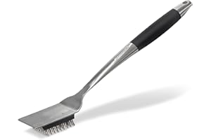 Enders Spazzola per Griglia in Acciaio Inossidabile - Grill Brush Acciaio Inox - Pulizia facile e veloce del Barbeque - Spazzola leggera e robusta con setole in acciaio inox #8817