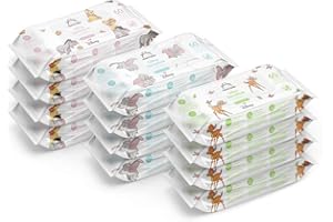 Marque Amazon - Mama Bear Disney Lingettes Pour Peaux Ultra-sensibles, 720 Unités, 12 Lot de 60 lingettes