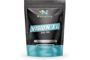 Nutrality Vision XL | Lutein & Zeaxanthin Supplement Complex with Blueberry Extract, Eye Vitamins A, B2, C, E & Zinc | for Adult Eyecare & Support | 120 Vegan Capsules