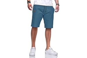 JustSun Mens Shorts Casual Shorts with Elasticated Waist