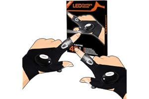 QpenguinBabies Fishing Gifts for Men Dad Torch Gloves with LED Lights, Gadgets for Men Birthday Gifts for Dad Him Husband Grandpa, Flashlight Gloves Cool Gadgets for Fishing Camping