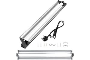 MouMouPurr T5 UVB Reptile Light Fixture Combo Kit - 24W 10.0 UVB Bulb & Hood, 22" UVA/UVB Desert Lamp for Bearded Dragon, Tortoise, Leopard Gecko & Tropical Reptile Tanks