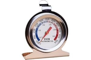 ELECBEE Termometro da forno da 0-300 ℃, termometro da cucina per forno, termometro per grill in acciaio inossidabile con gancio per cottura, barbecue, cottura