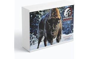 ‎INDIANA JERKY Indiana Jerky MIX, High Protein Trockenfleisch Geschenkbox, ohne Zuckerzusatz, Gluten-frei, Geschenkbox (MIX 6 x 90g)