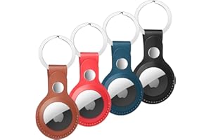 Nepfaivy Uchwyt na brelok do Apple Airtag – etui ochronne ze skóry PU, akcesoria do Apple Air Tag Tracker, kompatybilne z nowym Apple AirTag, obroża dla psa i kota