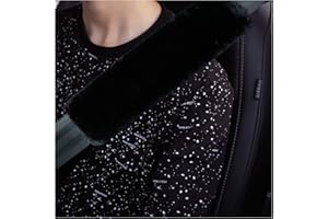 CGEAMDY 2 Stück Sicherheitsgurt-Kissenbezug, Universales Schulterpolster für Auto-Innenzubehör, Auto-Sicherheitsgurtbezüge für Erwachsene, Frauen und Männer (Schwarz)