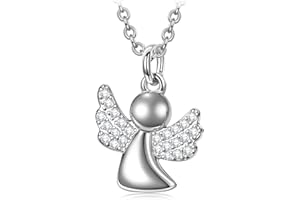 NINAWISH Schutzengel Ohrringe/Halskette für Frauen, Ohrstecker Verstellbare Halskette, Geschenke für Frauen Mädchen Mama Schwestern Weihnachtsgeschenke Borthday Geschenke für sie, mit Schmuck-Box