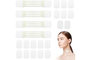 TMZELOA 24 Piezas de Cinta de Levantamiento Invisible para Cara y Cuello, Levanta la Piel Flácida Instantáneamente, Bandas de Rejuvenecimiento Ocultan Arrugas y Escote con Resistente al Agua para