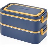 Vagonlife 2000 ML 2 Kat Paslanmaz &Ccedil;elik &Ccedil;orba Kaseli Bento Lunch Box Yeni Nesil Sefer Tası -FFLBOX01029