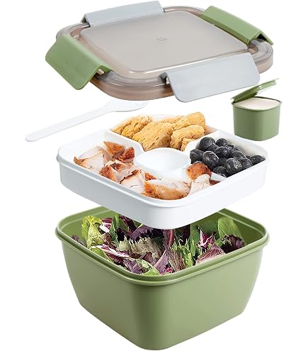 Lunchbox Mit 2 Fächern & Tragegriff – Auslaufsichere Brotdose Für Arbeit, Picknick & Unterwegs