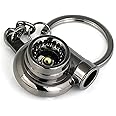 VELEGO Turbocharger Keychain, Spinning Turbo Key Chain Ring Cool Keychains Accessories for Men