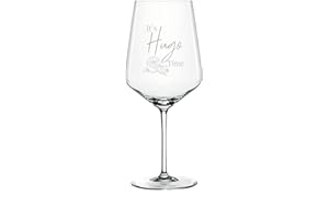 EKM LIVING Spiegelau & Nachtmann Style Verre Hugo 630 ml Avec Gravure It's Hugo Time - Fabriqué en Allemagne - Idée Cadeau - Cocktail Sureau