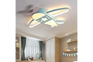 AUCF LED Deckenleuchte Für Kinder Ultra Dünn Schön Flugzeug Deckenlampe Schlafzimmer Babylampe Kinderzimmer Moderne Wohnzimmer Kindergarten Acryl Lampe Dekoratives Metall Lüster,Minzgrün,59cm dimmable