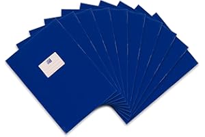 Oxford Heftumschlag A4, Bast, mit Beschriftungsetikett, blau, 10 Stück