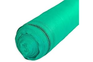 TECPLAST Filet d'échafaudage Vert 3,07x20 m 50EC - Qualité PRO - Filet de protection d'échafaudage pour chantier - Pare-gravats