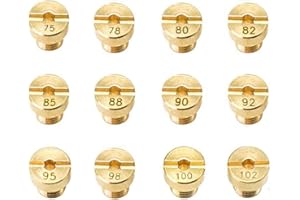 XNYKER 12 Pcs Set di ugelli per carburatore, Getti Carburatore,75，78，80，82，85，88，90，92，95，98，100 102 per carburatore DELLORTO SHA Carburatore Jet principale PHBG AD/DS principale Ugello Jet pilota