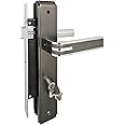 Robustline Zinc Lever Door Handle with Lockbody | Premium Quality | Black Nickle/CP- BY0300…