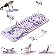 Homodoskey Pilates Board, Pilates Reformer Set, Multi-Purpose Foldable Pilates Reformer Board for Home, 5 in1 Pilates Sliding Board, Pilates Equipment with Timer