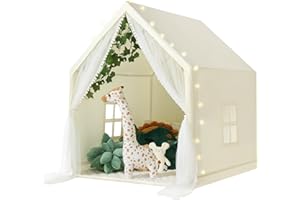 Wilwolfer Tienda de campaña para niños: Carpa de Juegos para niños con Alfombra - Casa de Juegos Grande para Interior y Exterior para niños pequeños, casa de Juegos de Princesas para niños y niñas